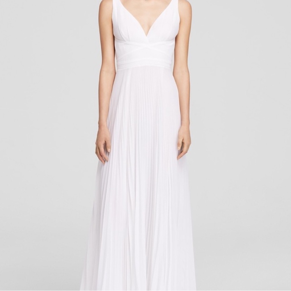 Laundry by Shelli Segal Pleated Chiffon Gown
